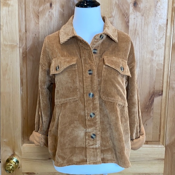 Nwt Maurices Corduroy Cropped Shacket 